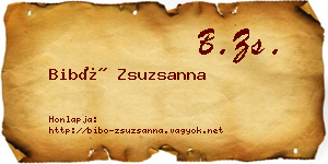 Bibó Zsuzsanna névjegykártya