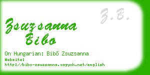 zsuzsanna bibo business card